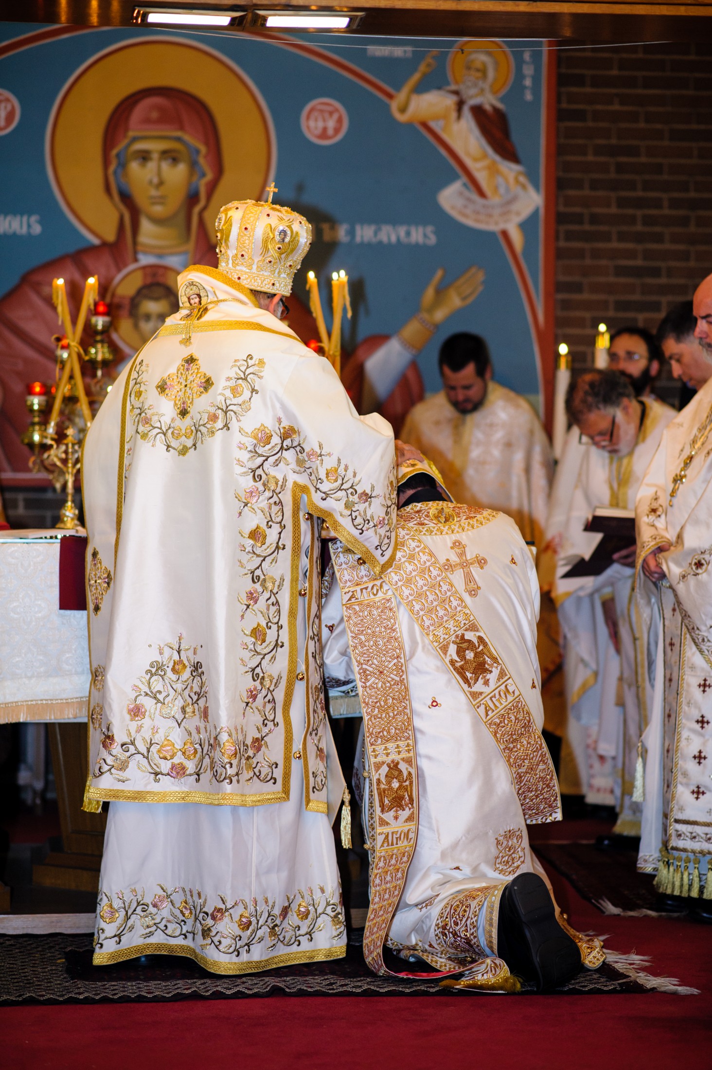 Dn. Nicholas being ordained to the Holy Priesthood